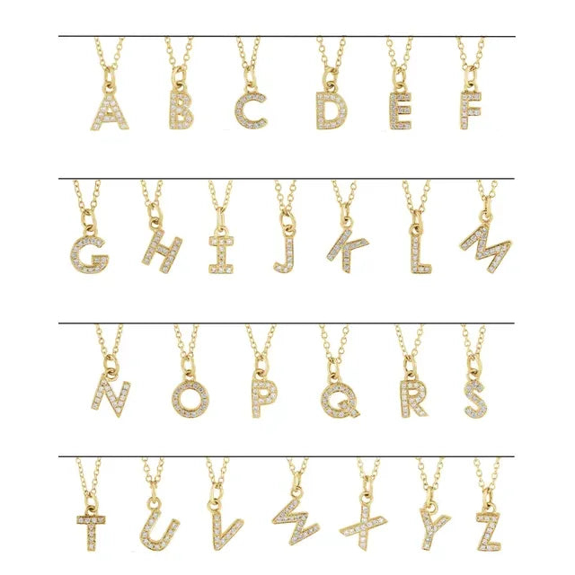 Diamond Initial Necklace