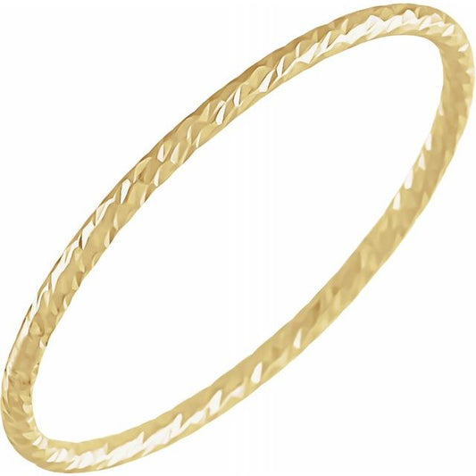 Textured Gold Stacker Ring