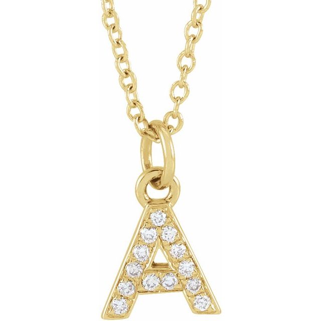 Diamond Initial Necklace