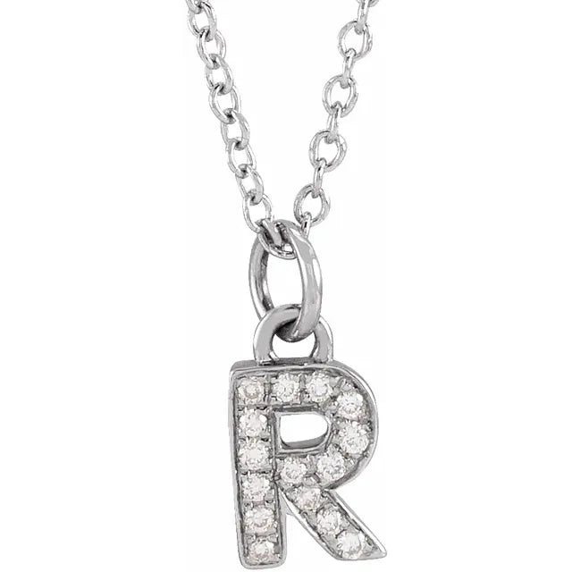 Diamond Initial Necklace