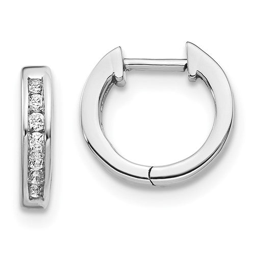 White Gold Diamond Huggies